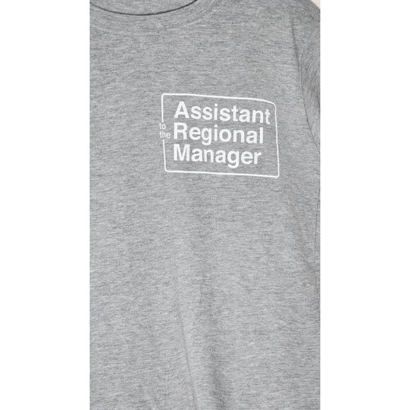 Tultex Assistant To The Regional Manager Woman Silver Crew Neck T Shirt Cotton - Picture 6 of 9